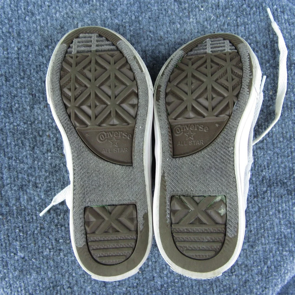 Converse Toddler Girls Sneaker Shoes Gray Fabric Lace Up Size T 12 Medium